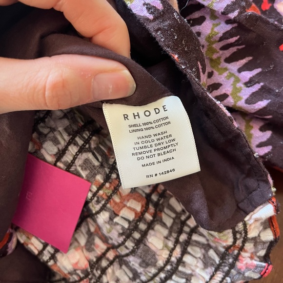 Rhode Iris Top Plumeria Chocolate Women’s Size Small New With Tags - Picture 8 of 8